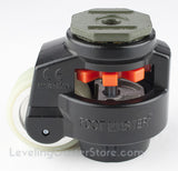Leveling Casters | FootMaster GD-100S-BLK-UW | 16mm Stem Mount with 3" Poly Wheel & 1,650 Lb Capacity