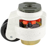 Leveling Casters | FootMaster GD-100S-UP | 16mm Stem Mount with 3" Wheel, Poly Pad & 1,650 Lb Capacity