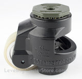 Leveling Casters | FootMaster GD-120S-BLK-UW | 16mm Stem Mount with 3" Poly Wheel & 2,200 Lb Capacity