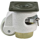 Leveling Casters | FootMaster GDR-60F-UW | Ratchet Adjustment Top Plate Mount Caster with 2" Poly Wheel & 550 Lb Capacity