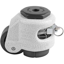 Leveling Caster | FootMaster GDR-60S-1/2 | Ratchet Adjusting 1/2" Threaded Stem Mount with 2" Wheel & 550 Lb Capacity