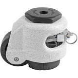 Leveling Caster | FootMaster GDR-60S | Ratchet Adjusting 12mm Threaded Stem Mount with 2" Wheel & 550 Lb Capacity