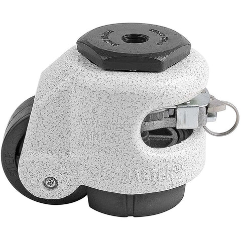 Leveling Caster | FootMaster GDR-60S | Ratchet Adjusting 12mm Threaded Stem Mount with 2" Wheel & 550 Lb Capacity