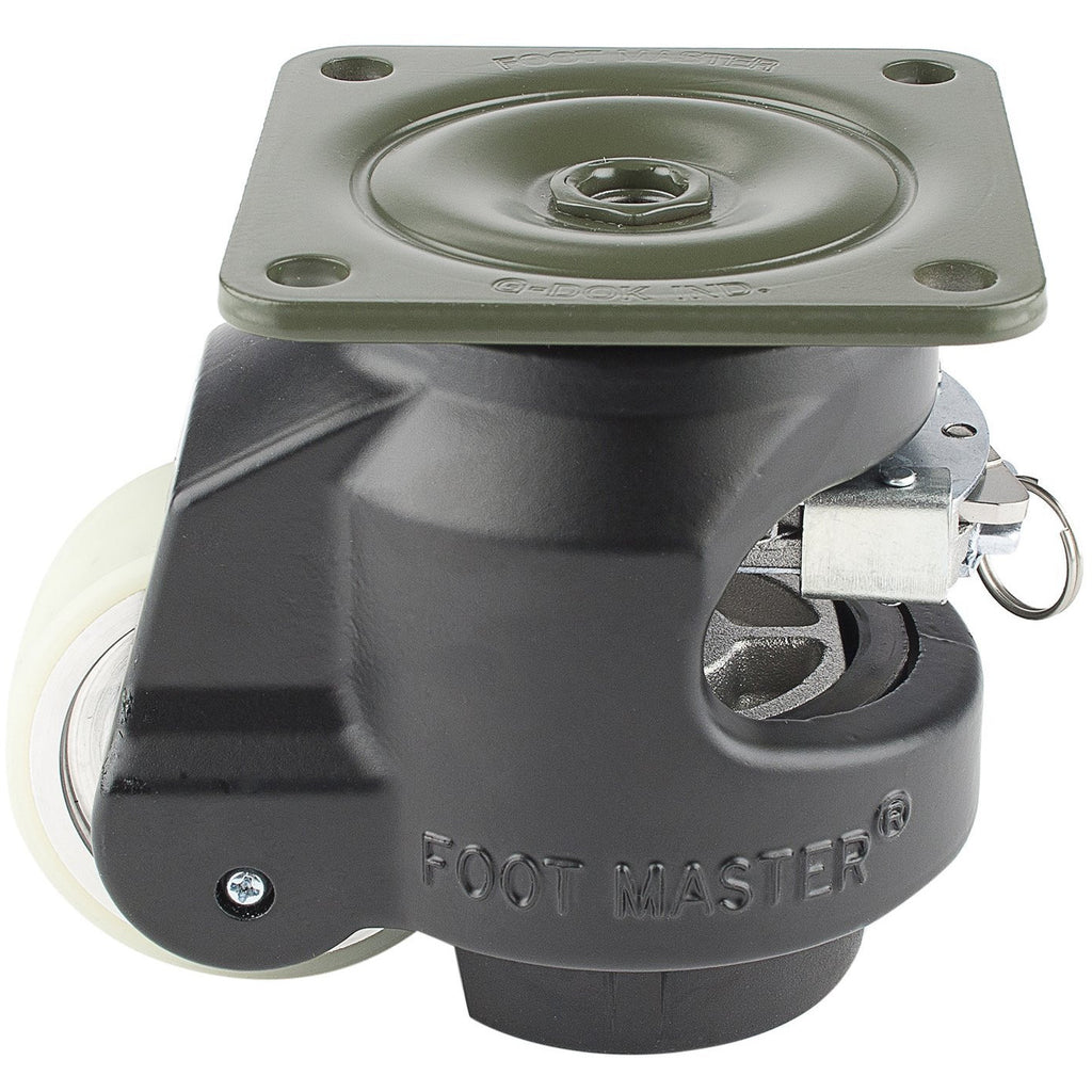 Leveling Casters | 2-1/2" Wheel with Ratchet Adjustment and Plate Mount ...