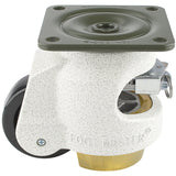 Leveling Casters | FootMaster GDR-80F-UP | Ratchet Adjustment Top Plate Mount with 2-1/2" Wheel, Poly Pad & 1,100 Lb Capacity