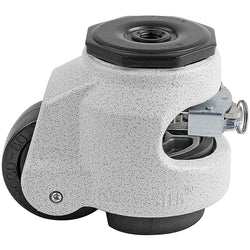 Leveling Casters | FootMaster GDR-80S-1/2 | Ratchet Adjustment 1/2" Stem Mount with 2-1/2" Wheel & 1,100 Lb Capacity