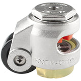 Stainless Steel Leveling Casters | FootMaster SGDN-60S-UP | 12mm Stem Mount with 2" Wheel, Polyurethane Pad & 550 Lb Capacity