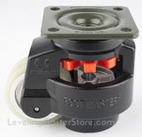 Leveling Casters | FootMaster GD-100F-BLK-UW | Top Plate Mount with 3" Poly Wheel & 1,650 Lb Capacity