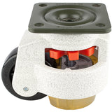Leveling Casters | FootMaster GD-100FUP | Top Plate Mount with 3" Wheel, Poly Pad & 1,650 Lb Capacity