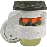 Leveling Casters | FootMaster GD-100FU | Top Plate Mount with 3" Poly Wheel, Poly Pad & 1,650 Lb Capacity
