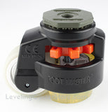 Leveling Casters | FootMaster GD-100S-BLK-U | 16mm Stem Mount with 3" Poly Wheel, Poly Pad & 1,650 Lb Capacity