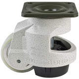 Leveling Casters | FootMaster GD-120F-UW | Top Plate Mount with 3" Poly Wheel & 2,200 Lb Capacity