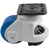 Leveling Casters | FootMaster GD-150F | Top Plate Mount with 3-3/4" Wheel & 3,300 Lb Capacity