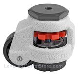 Leveling Caster | FootMaster GD-40S | 8mm Threaded Stem Mount with 1-5/8" Wheel & 110 Lb Capacity