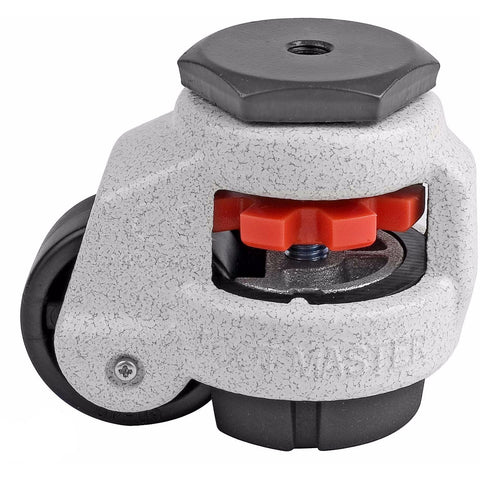 Leveling Caster | FootMaster GD-40S-3/8 | 3/8" Threaded Stem Mount with 1-5/8" Wheel & 110 Lb Capacity