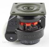 Leveling Casters | FootMaster GD-60F-BLK-UW | Top Plate Mount with 2" Poly Wheel & 550 Lb Capacity