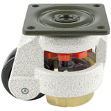Leveling Casters | FootMaster GD-60F-UP | Top Plate Mount with 2" Wheel, Poly Pad & 550 Lb Capacity