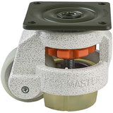 Leveling Casters | FootMaster GD-60F-U | Top Plate Mount with 2" Poly Wheel, Poly Pad & 550 Lb Capacity