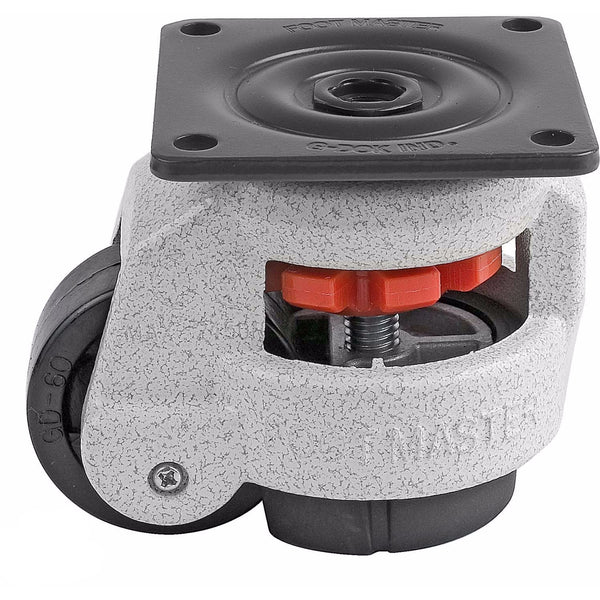 Leveling Casters | FootMaster GD-60F | Top Plate Mount with 2" Wheel & 550 Lb Capacity