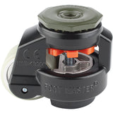 Leveling Casters | FootMaster GD-80S-BLK-1/2-UW | 1/2" Stem Mount with 2-1/2" Poly Wheel & 1,100 Lb Capacity