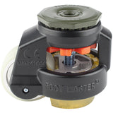 Leveling Casters | FootMaster GD-80S-BLK-1/2-U | 1/2" Stem Mount with 2-1/2" Poly Wheel, Poly Pad & 1,100 Lb Capacity