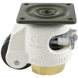 Leveling Casters | FootMaster GDR-60F-UP | Ratchet Adjustment Top Plate Mount Caster with 2" Wheel, Poly Pad & 550 Lb Capacity