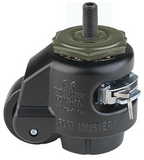 Leveling Caster | FootMaster GDR-60S-BLK with Ratchet Adjusting & 12mm Threaded Stem