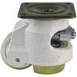 Leveling Casters | FootMaster GDR-80F-UW | Ratchet Adjustment Top Plate Mount with 2-1/2" Poly Wheel & 1,100 Lb Capacity