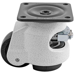 Leveling Casters | FootMaster GDR-80F | Ratchet Adjustment Top Plate Mount with 2-1/2" Wheel & 1,100 Lb Capacity