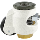 Leveling Casters | FootMaster GDR-80S-UP | Ratchet Adjustment 12mm Stem Mount with 2-1/2" Wheel, Poly Pad & 1,100 Lb Capacity