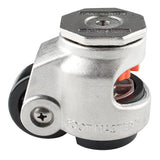 Stainless Steel Leveling Casters | FootMaster SGDN-80S | 12mm Stem Mount with 2-1/2" Wheel & 1,100 Lb Capacity